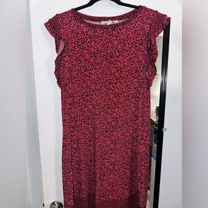 Michael Kors Pink and Black Floral Dress